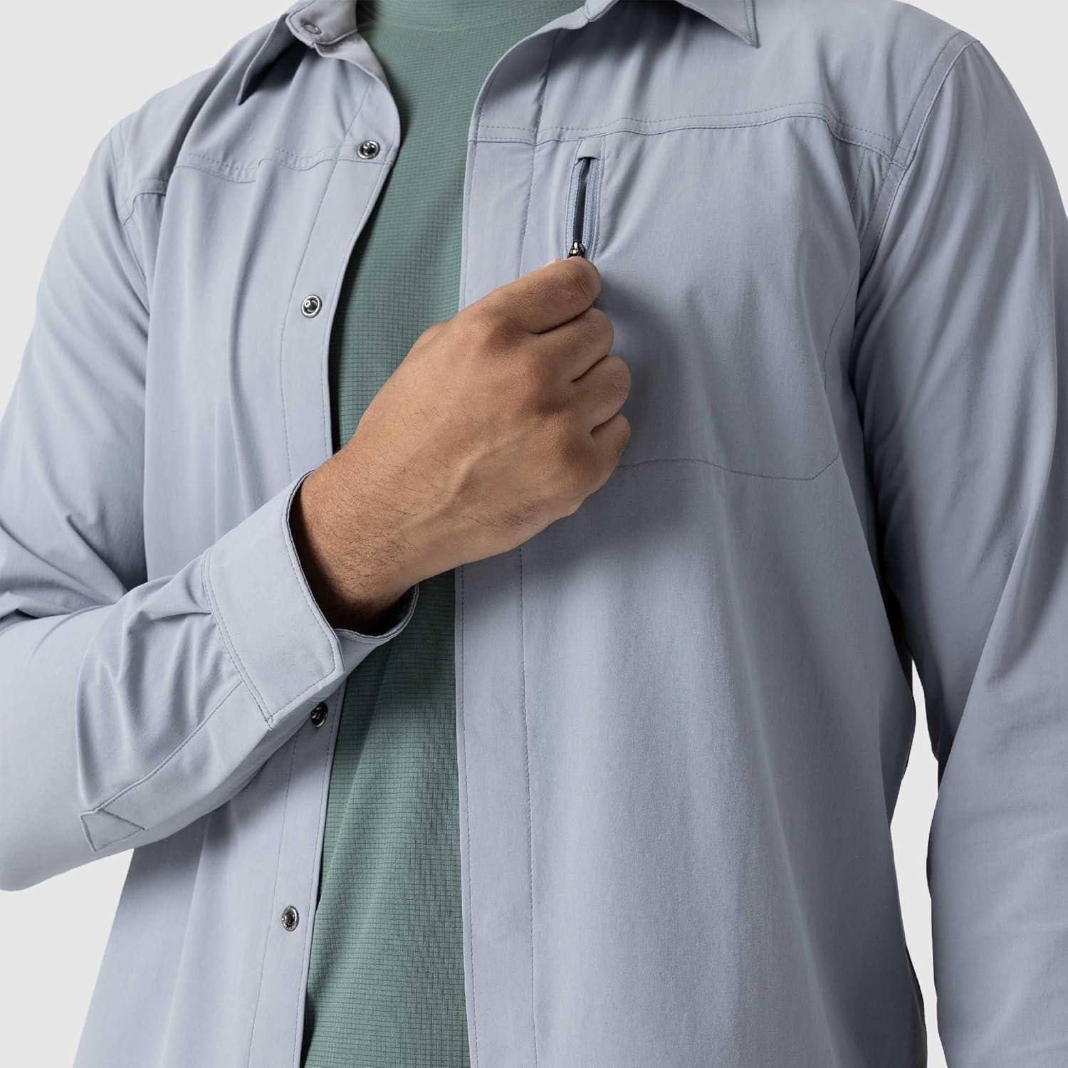 imageOutdoor Research Mens Astroman Long Sleeve Sun Shirt Lightweight UPF 30 Snap Button Hiking Top Breathable amp StretchySlate