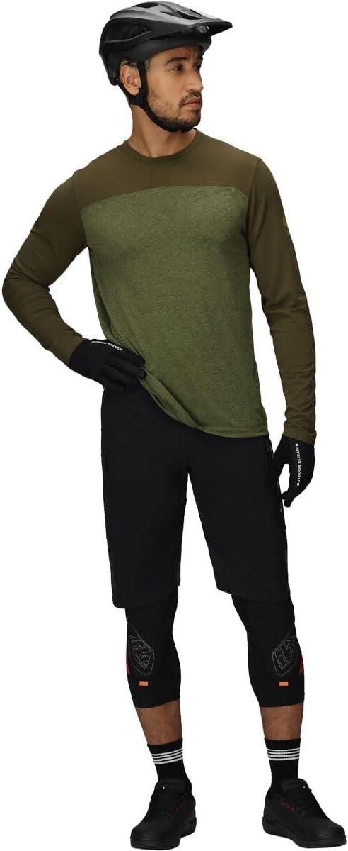 imageOutdoor Research Mens Freewheel MTB Mountain Bike Long Sleeve JerseyDark OliveWillow Heather