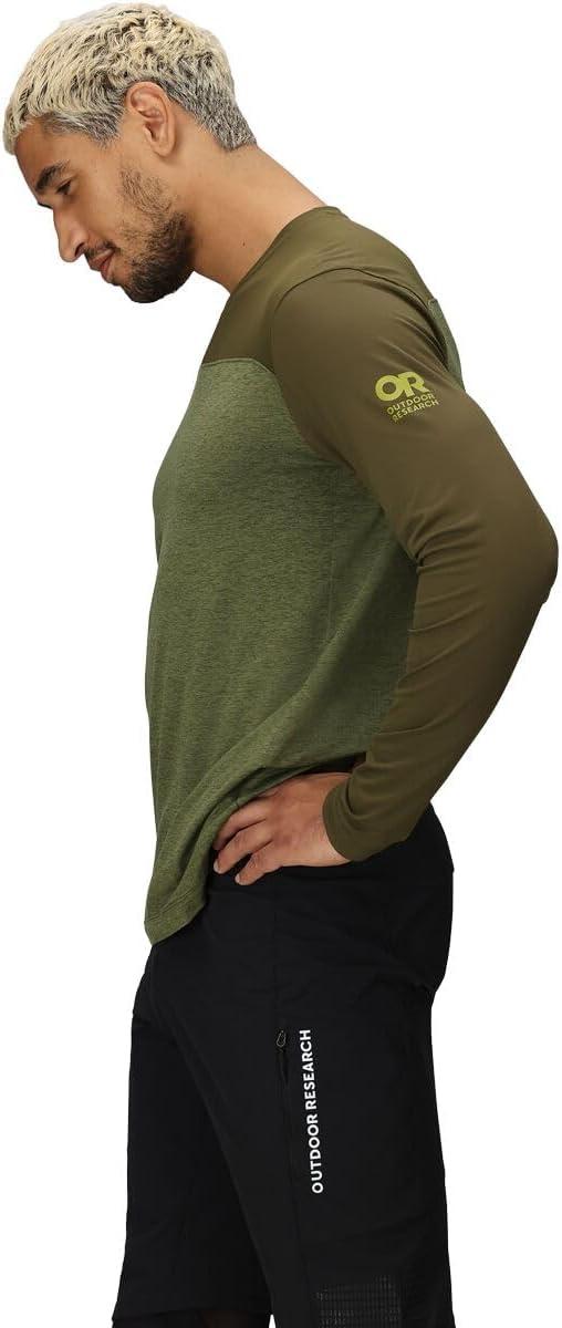 imageOutdoor Research Mens Freewheel MTB Mountain Bike Long Sleeve JerseyDark OliveWillow Heather