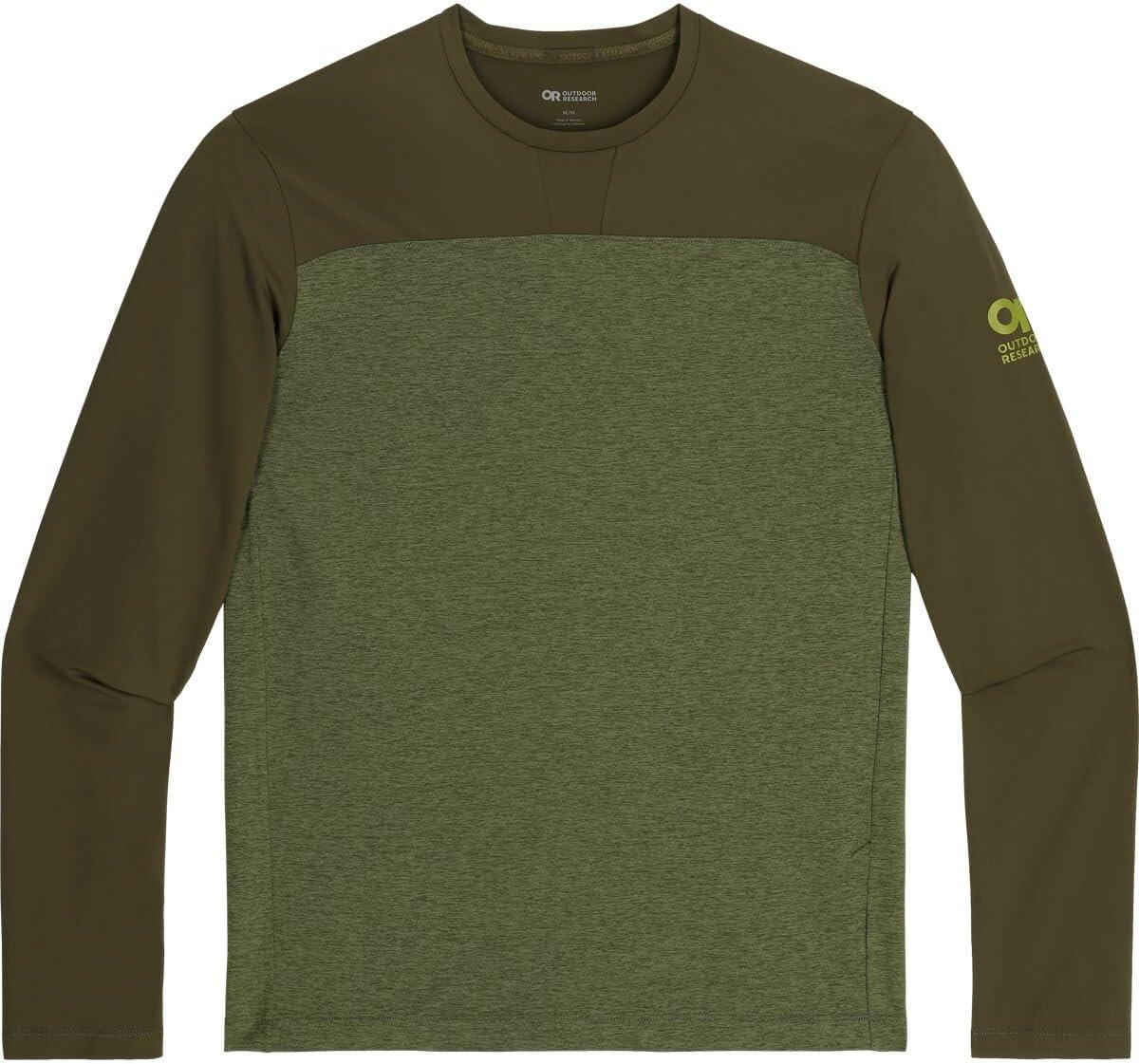 imageOutdoor Research Mens Freewheel MTB Mountain Bike Long Sleeve JerseyDark OliveWillow Heather