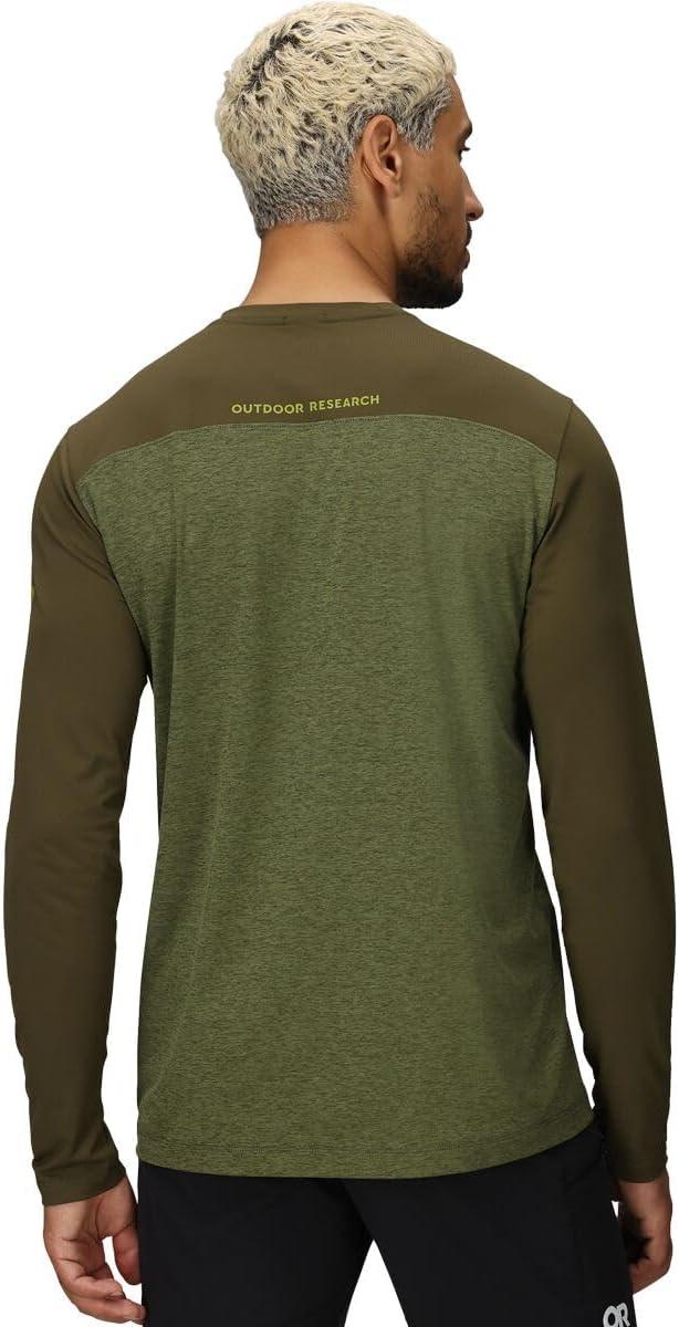 imageOutdoor Research Mens Freewheel MTB Mountain Bike Long Sleeve JerseyDark OliveWillow Heather