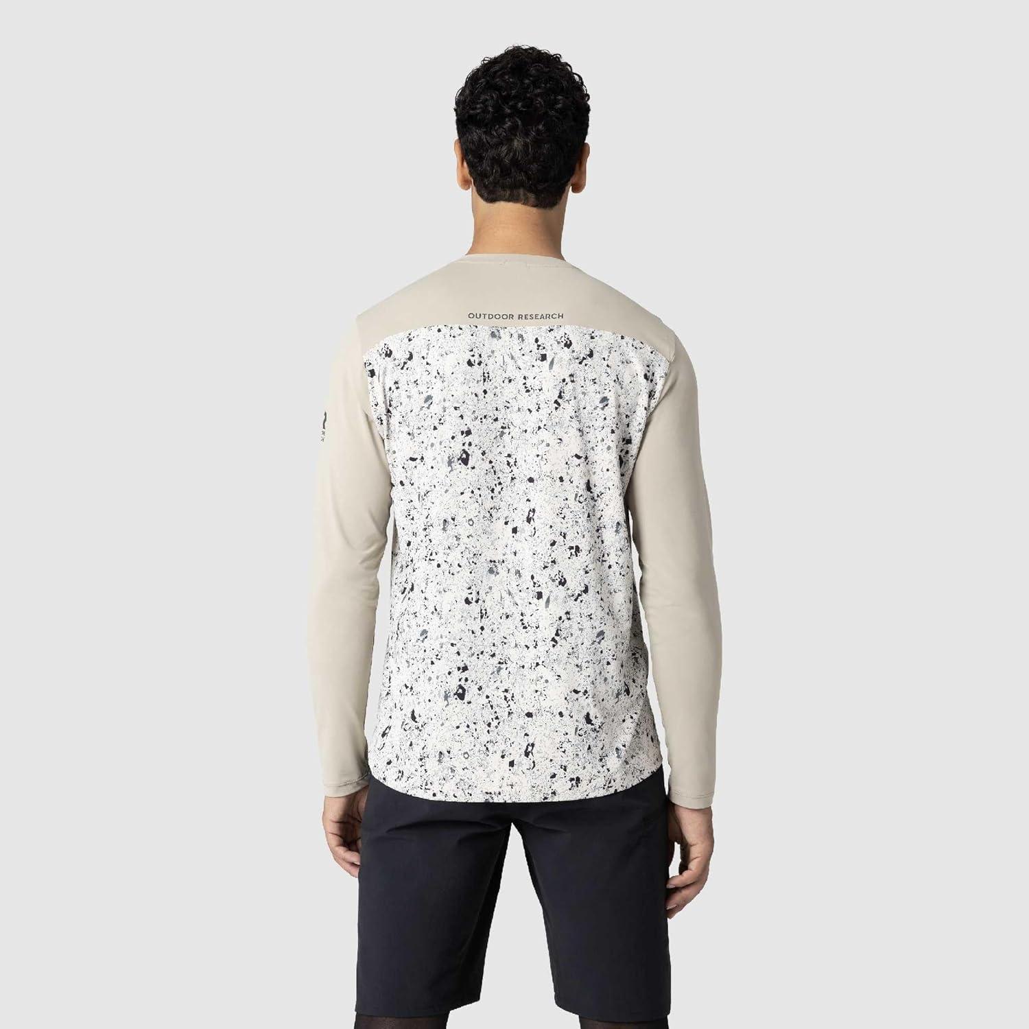 imageOutdoor Research Mens Freewheel MTB Mountain Bike Long Sleeve JerseyPro KhakiOyster Creekside Print
