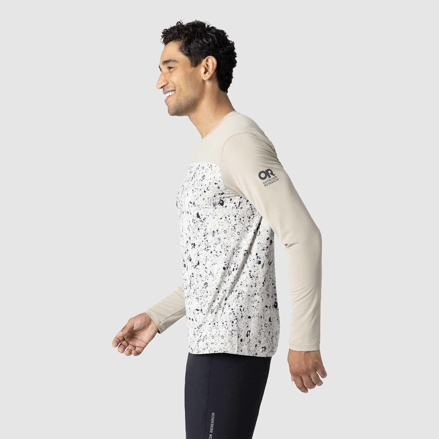 imageOutdoor Research Mens Freewheel MTB Mountain Bike Long Sleeve JerseyPro KhakiOyster Creekside Print