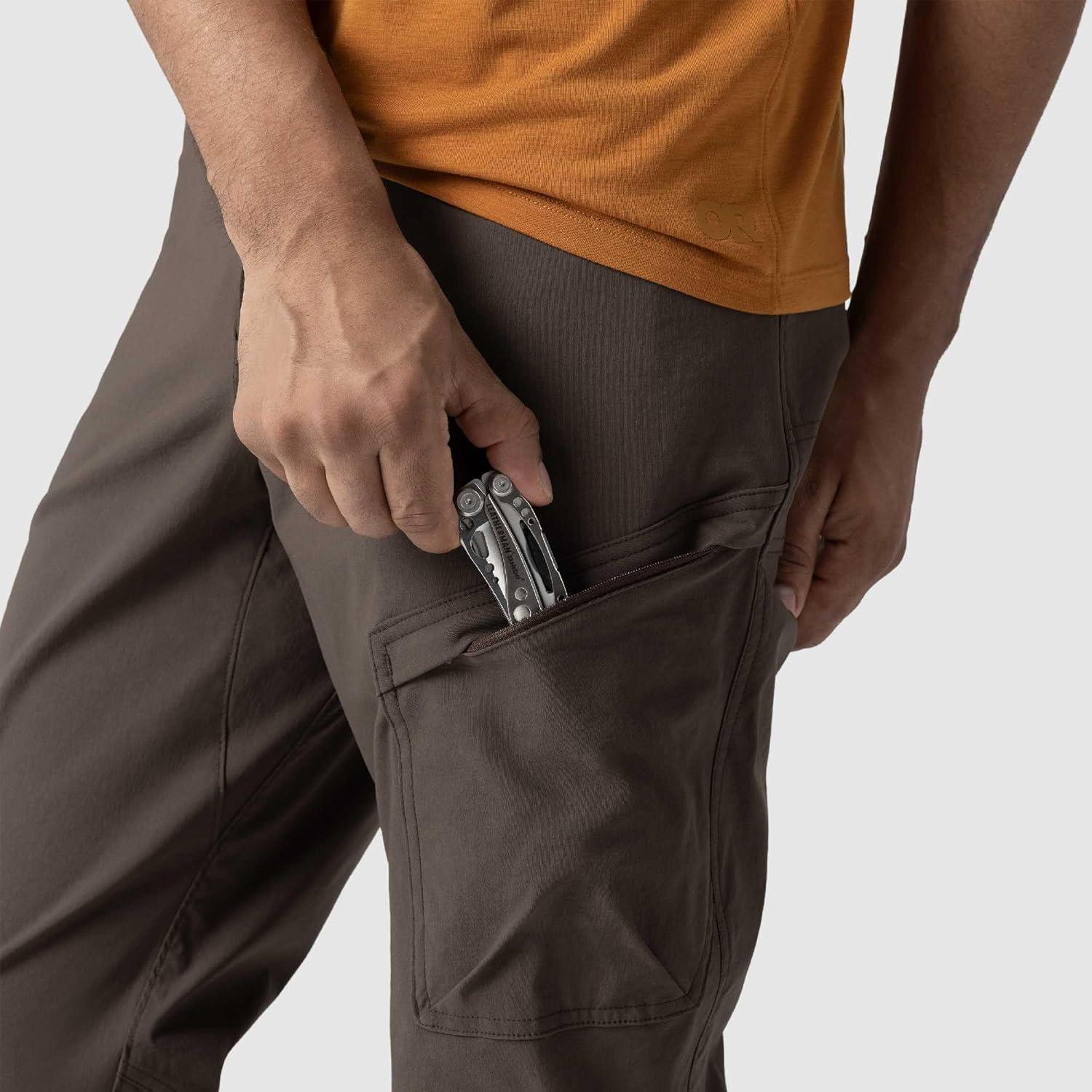 imageOutdoor Research Mens Timberline Utility Pant Water amp Wind Resistant UPF 50 Tactical Athletic Pants Zip Thigh PocketsChestnut