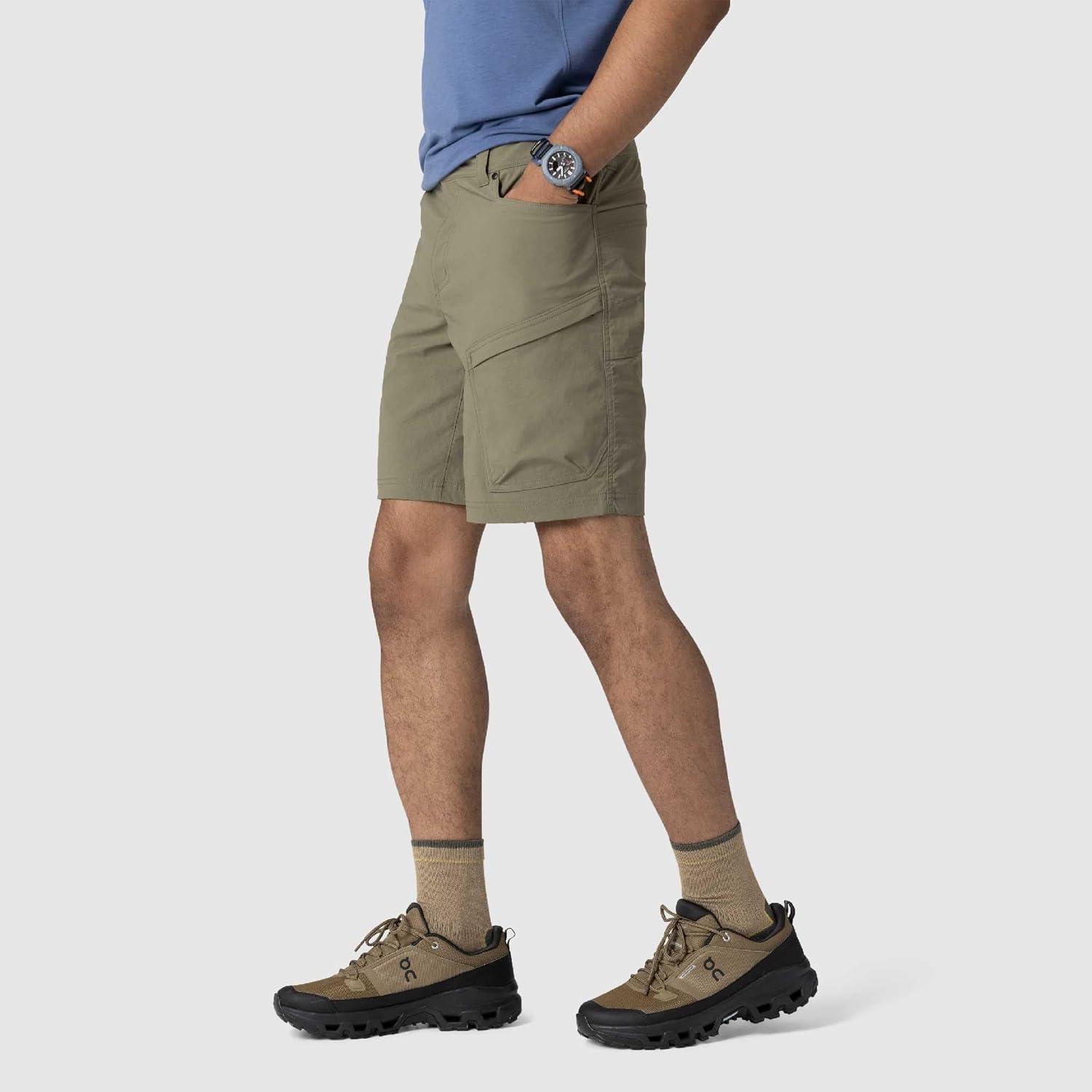 imageOutdoor Research Mens Timberline Utility Short Moisture Wicking UPF 50 Hiking Cargo Shorts Quick Dry Zip PocketRanger Green