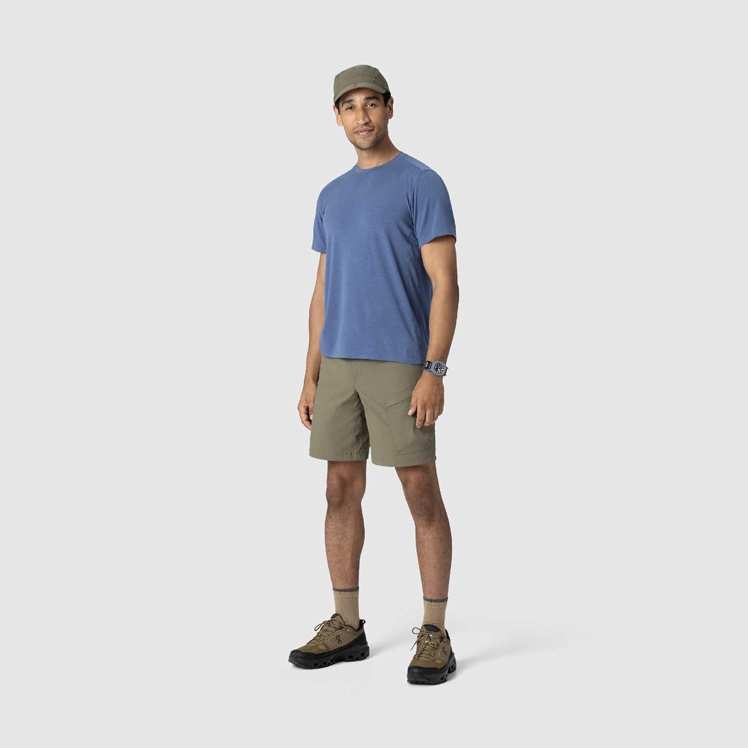 imageOutdoor Research Mens Timberline Utility Short Moisture Wicking UPF 50 Hiking Cargo Shorts Quick Dry Zip PocketRanger Green