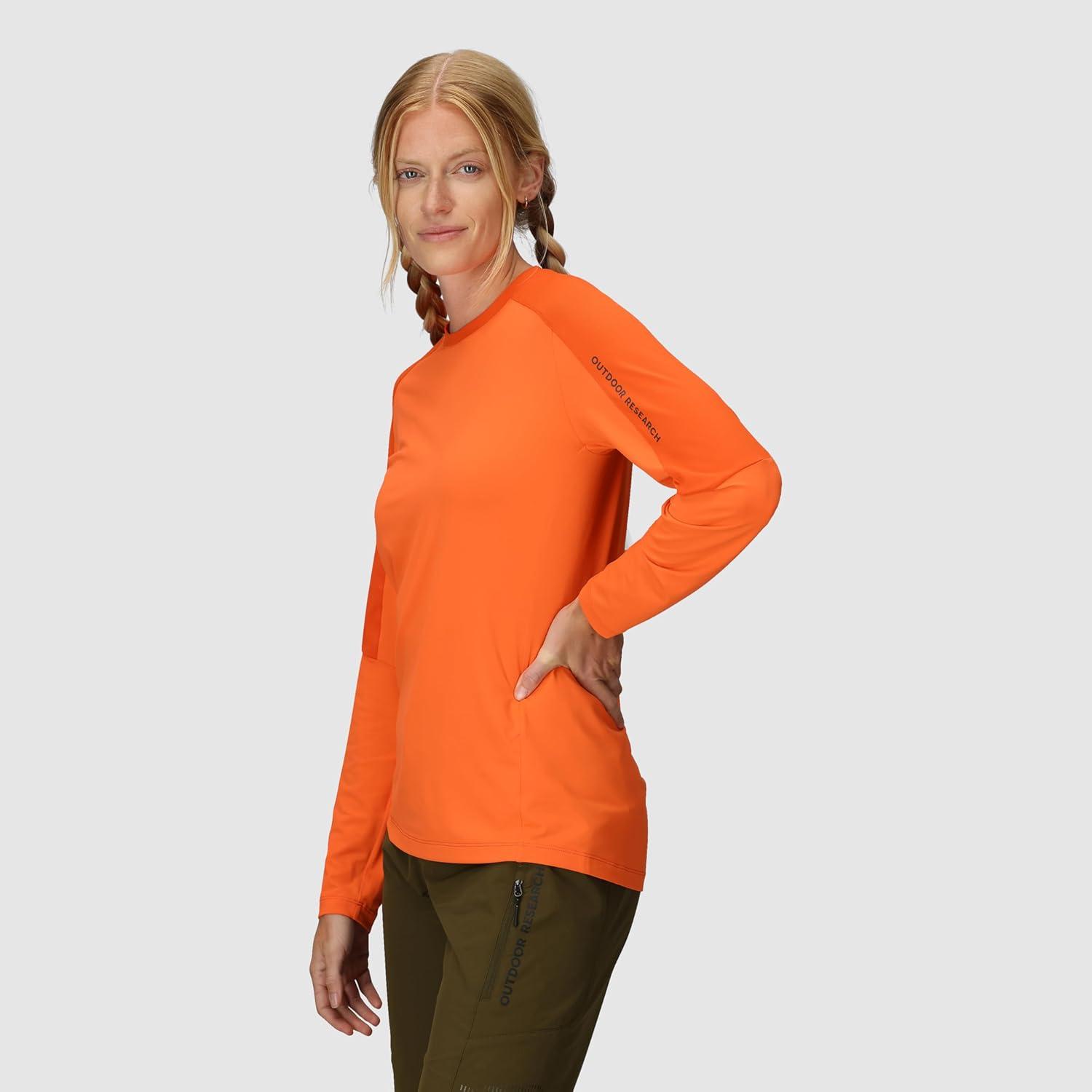 imageOutdoor Research Womens Freewheel MTB Mountain Bike Long Sleeve JerseySpiceZest