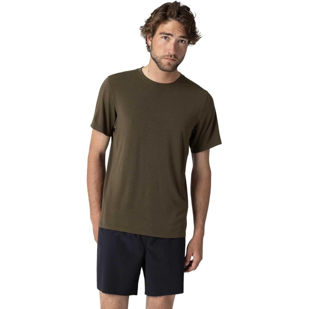 imageOutdoor Research Mens Eclipse Sun TShirt  Lightweight UPF 50 Short Sleeve Hiking Tee Moisture Wicking Workout ShirtDark Olive
