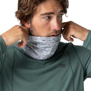 Outdoor Research Unisex Echo Printed Ubertube(Oyster Traverse Print)