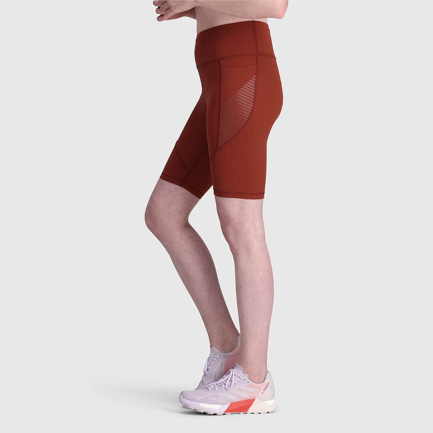 imageOutdoor Research Womens AdVantage Shorts 10 Inseam  High Waist Bike ShortsBrick