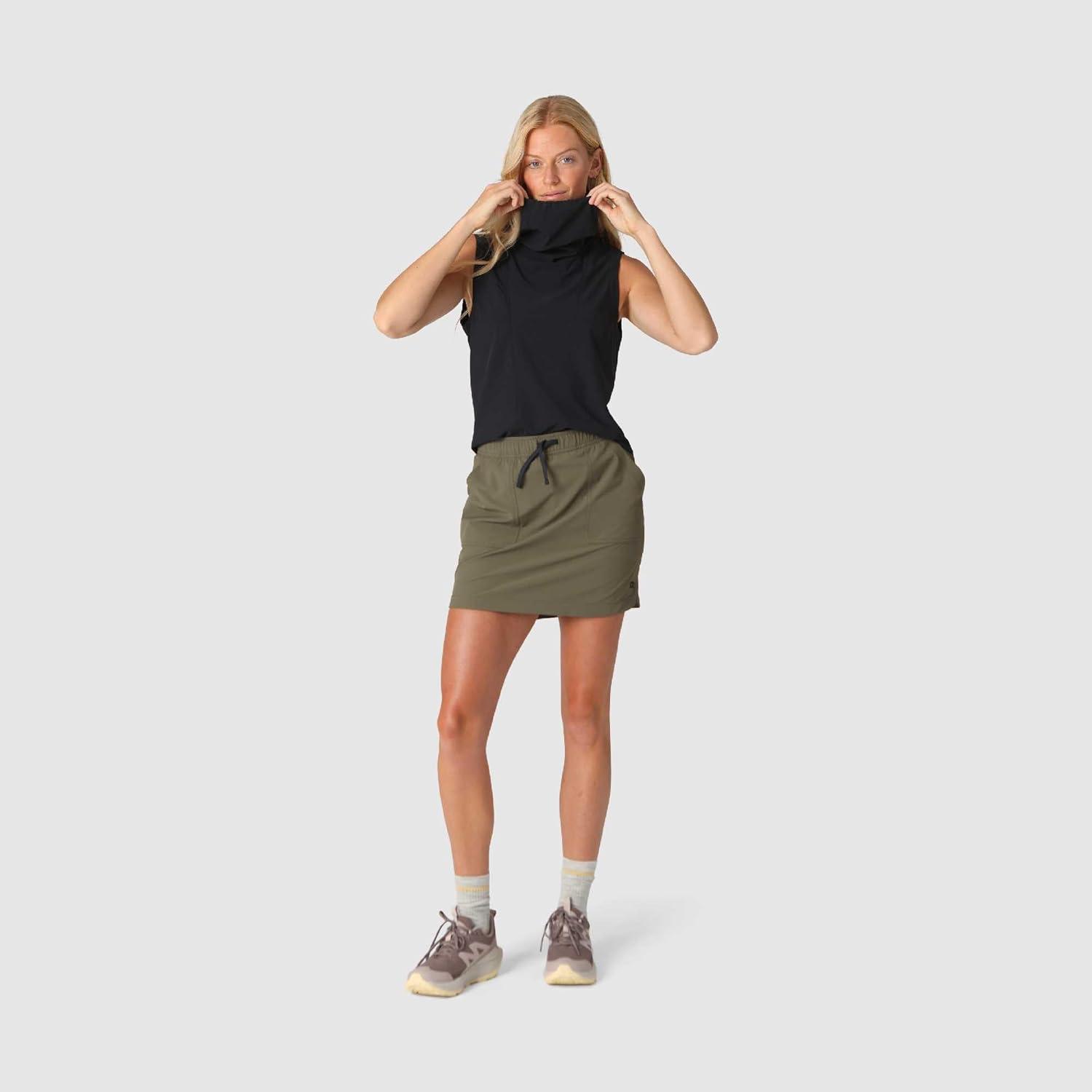 imageOutdoor Research Womens Astroman Air Sun Tank High Neck Lightweight UPF 30 Hiking Top Quick Dry Sporty Workout ShirtBlack