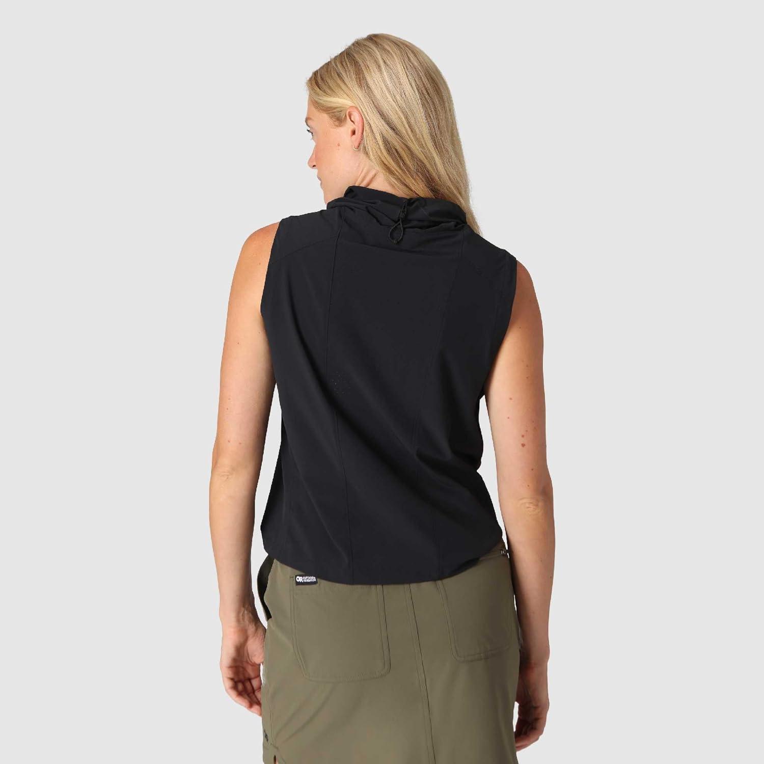 imageOutdoor Research Womens Astroman Air Sun Tank High Neck Lightweight UPF 30 Hiking Top Quick Dry Sporty Workout ShirtBlack