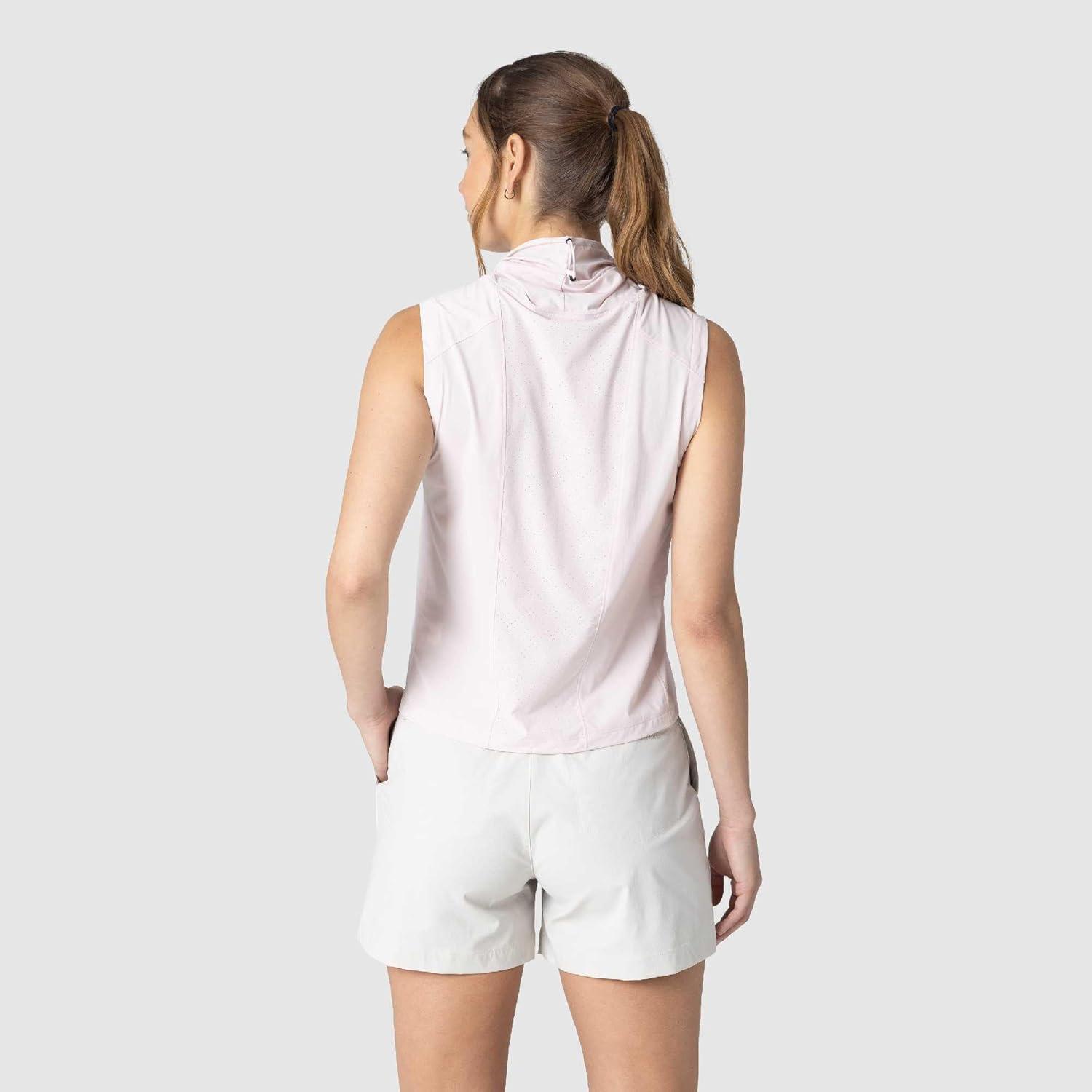 imageOutdoor Research Womens Astroman Air Sun Tank High Neck Lightweight UPF 30 Hiking Top Quick Dry Sporty Workout ShirtCherry Blossom