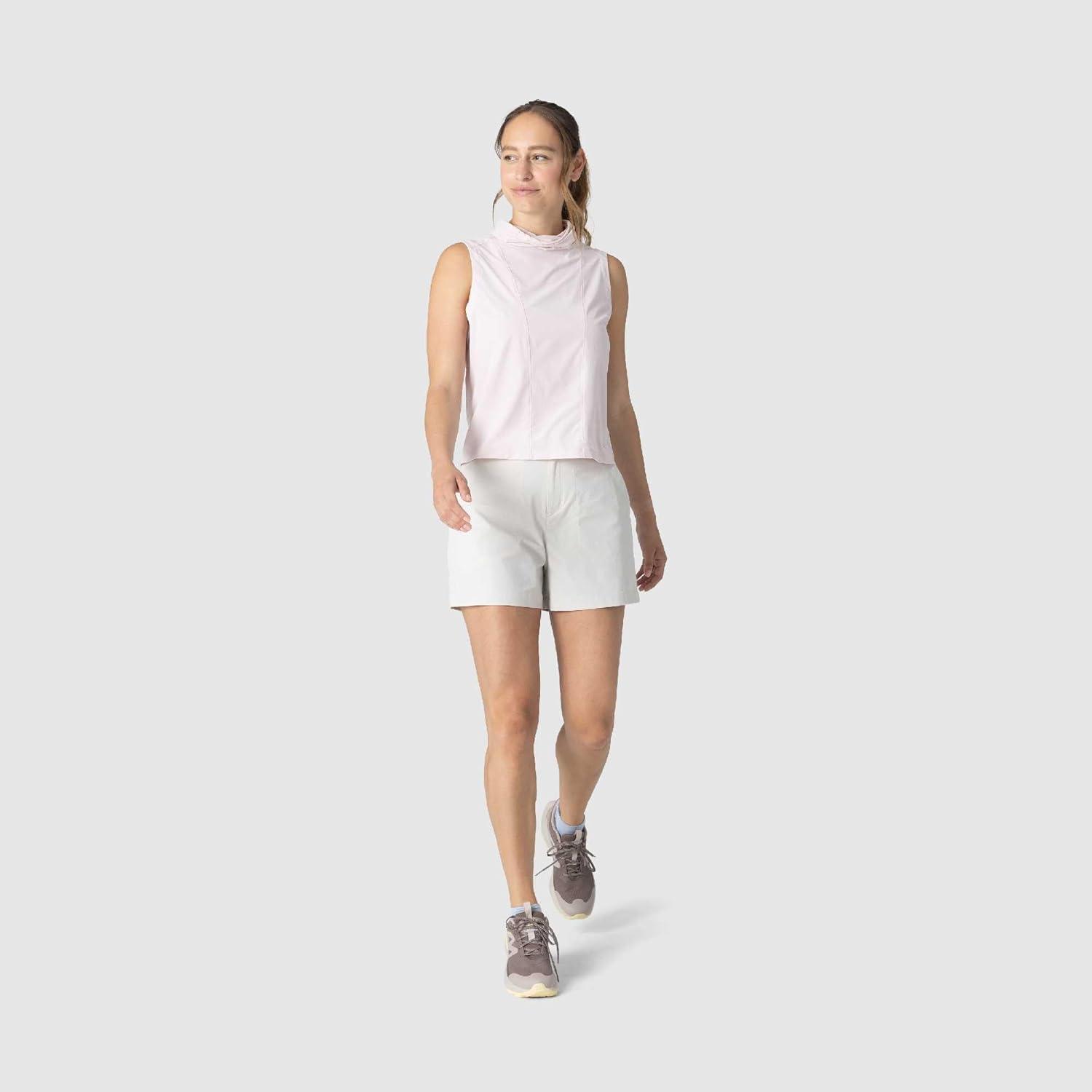 imageOutdoor Research Womens Astroman Air Sun Tank High Neck Lightweight UPF 30 Hiking Top Quick Dry Sporty Workout ShirtCherry Blossom