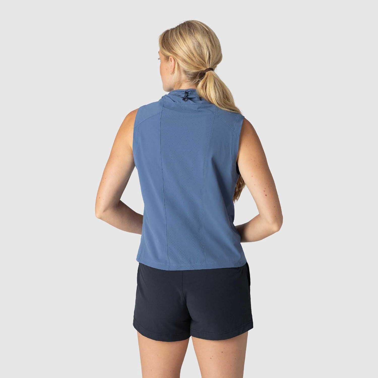 imageOutdoor Research Womens Astroman Air Sun Tank High Neck Lightweight UPF 30 Hiking Top Quick Dry Sporty Workout ShirtSkyline
