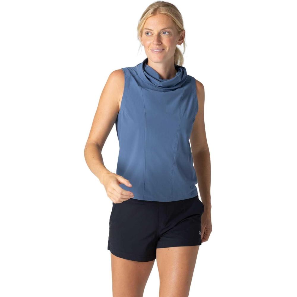 imageOutdoor Research Womens Astroman Air Sun Tank High Neck Lightweight UPF 30 Hiking Top Quick Dry Sporty Workout ShirtSkyline
