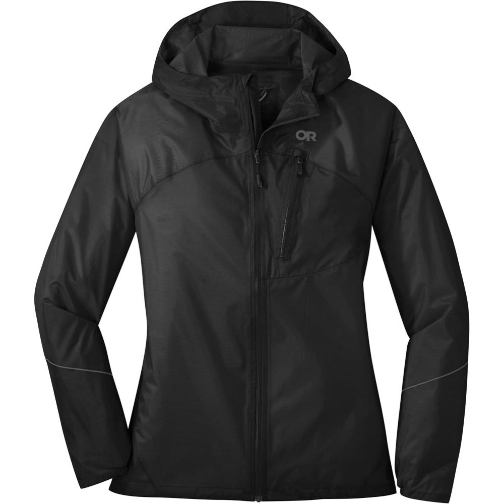 imageOutdoor Research Womens Helium Rain Jacket  Breathable Weatherproof JacketBlack