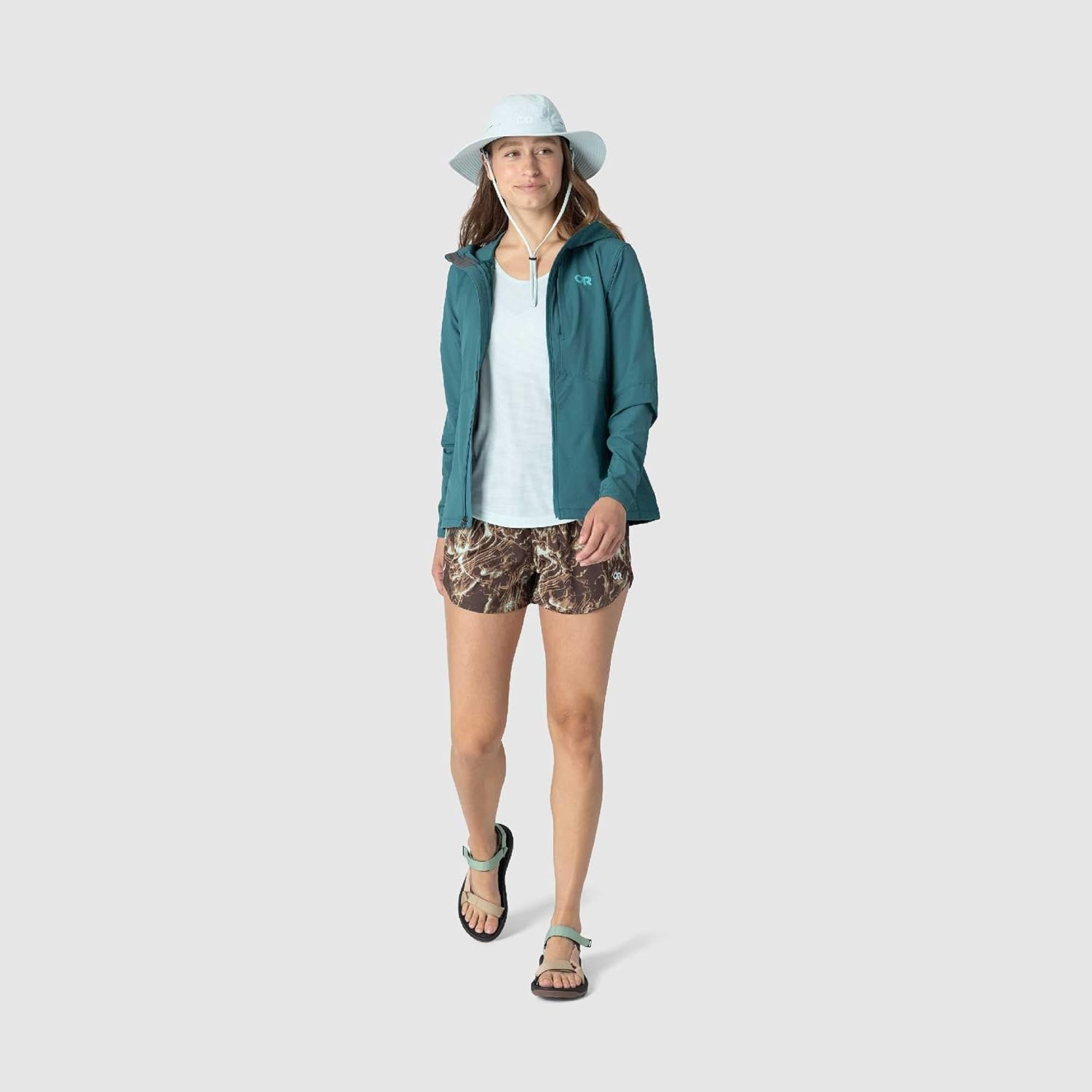 imageOutdoor Research Womens Odyssey Multi Short Chestnut Alcove Print Small
