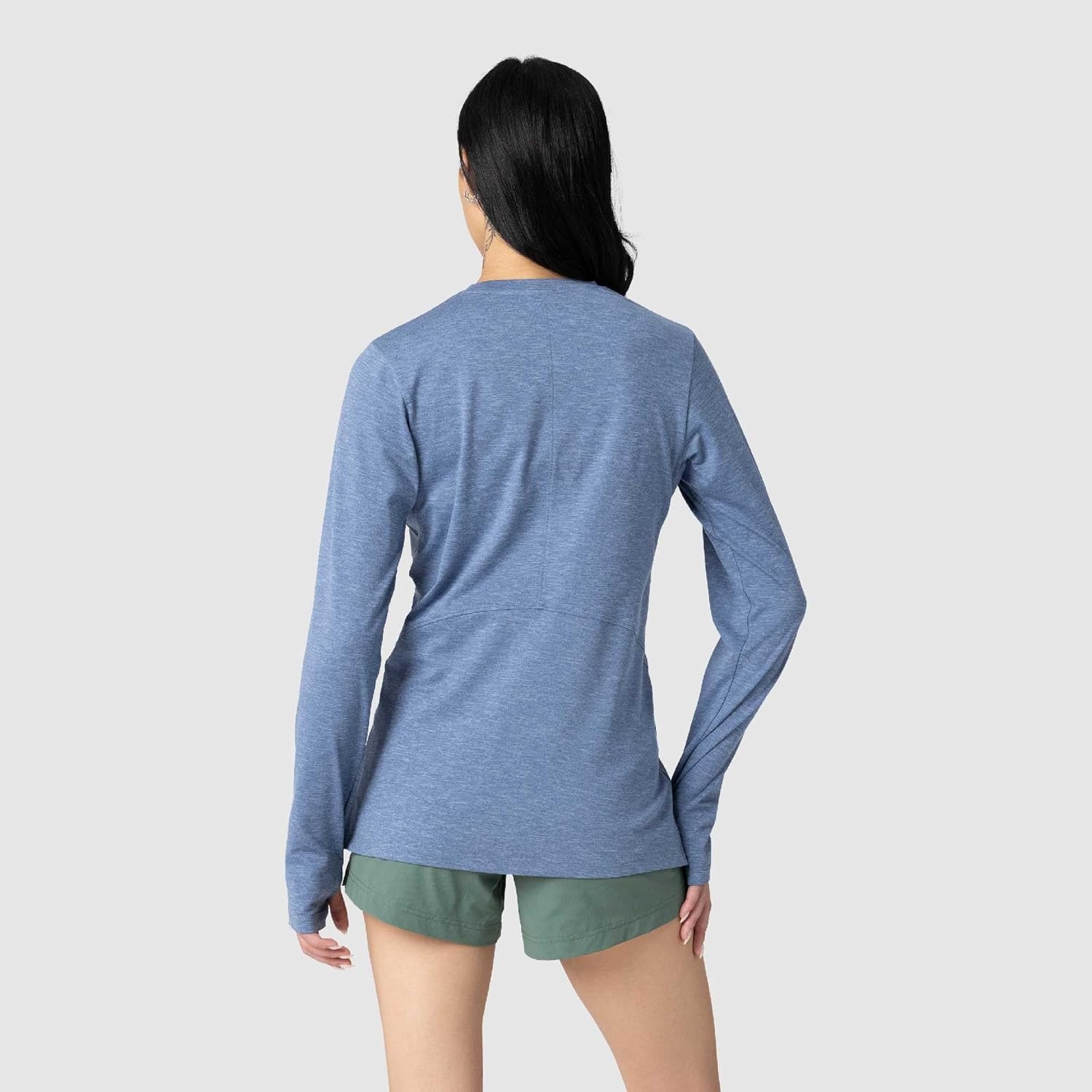 image:imageOutdoor Research Womens ActiveIce Spectrum Sun Long Sleeve Tee Ascent Blue Heather Medium